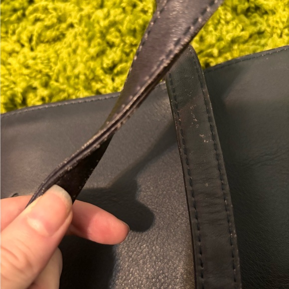 Purple-brown Stone Mountain leather shoulder bag - Picture 6 of 7